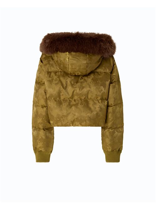 Piumino corto in raso tecnico camouflage PINKO | 107725A3LZ/V59